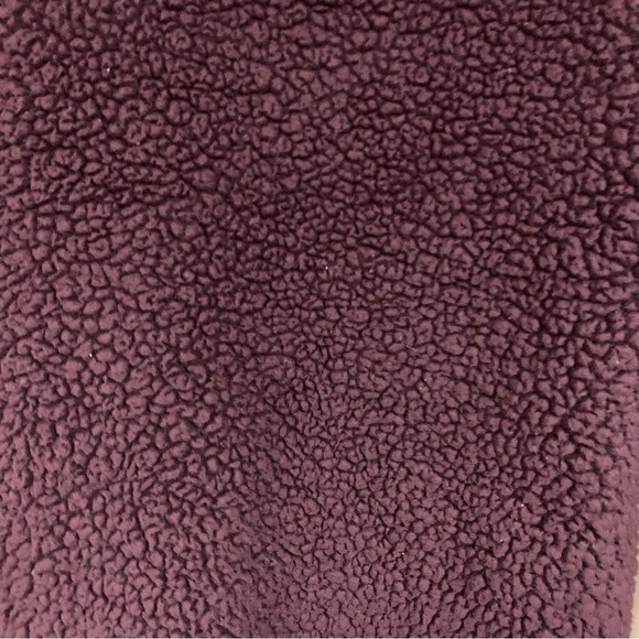 Burgundy Sherpa Fleece Gorpcore Granolacore Women’s S Pullover Jacket Sweatshirt - Picture 2 of 8